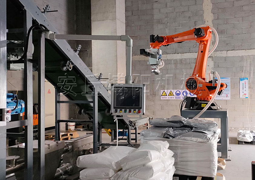 氧化鋅粉全自動(dòng)拆包機(jī)械手的工作流程和特點(diǎn)是什么？